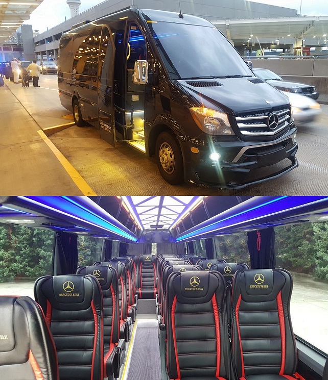 Van shops bus rental